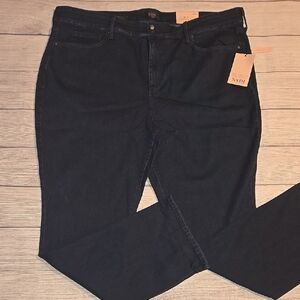 NYDJ Women's Marilyn Straight Jeans Dark Wash Size 24W NWT